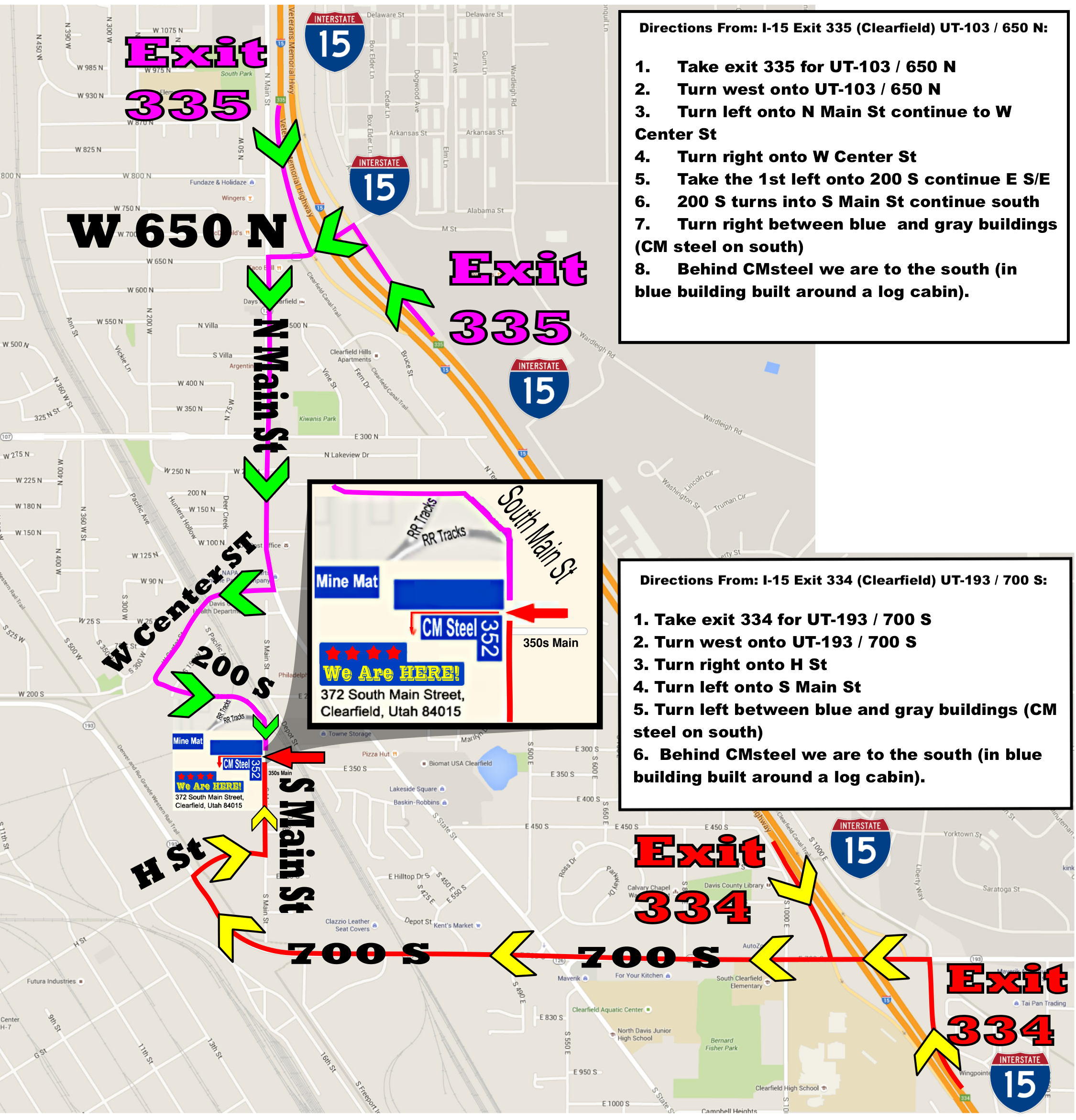 Map to Clearfield Sales